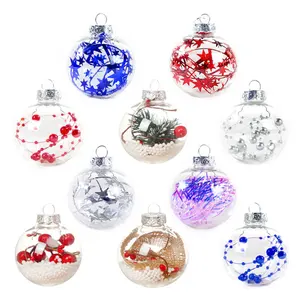 Wholesale Christmas Ornaments To Personalize 8CM Transparent Blanks Christmas Ornament Balls