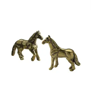 Brass crafts horse statue ornaments brass horse simulation toy home decoration