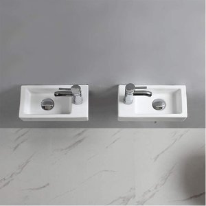 Lavabo mural rectangulaire en céramique <span class=keywords><strong>wc</strong></span> cuvette de toilette petite taille lavabos de salle de bain - Product Image 5