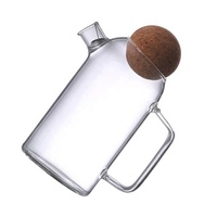 Théière à bulles en verre Borosilicate grande capacité 450/750/1100ml théière bouillie fleur théière tasse jus bouilloire froide avec couvercle en liège