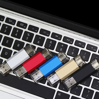 Venta al por Mayor de Nuevas Memorias USB 2.0 OTG 3 en 1 de Plástico de 4GB-128GB con Garantía de 3 Años para Teléfonos Móviles