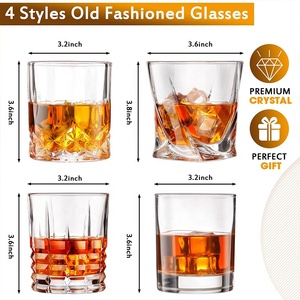 All'ingrosso vecchio stile spesso riutilizzabile Base cristallina trasparente Whisky Rock bicchieri per regali Cocktail Whisky <span class=keywords><strong>Brandy</strong></span> - Product Image 4