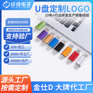 Customized metallic bright-colored <b>USB</b> flash drives for bidding, dual-use <b>USB</b> flash drives for mobile phones and computers, - Product Image 5