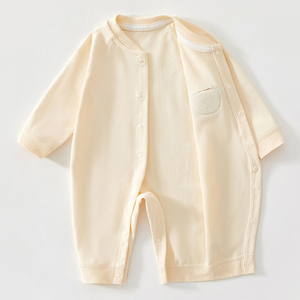Tutina per Neonati Unisex 100% Cotone Biologico, Abbigliamento Confortevole con Stampe Cartoon per Bambini da 0 a <span class=keywords><strong>18</strong></span> <span class=keywords><strong>Mesi</strong></span>, Vestiti da Casa per Neonati con Motivi Carini - Product Image 5