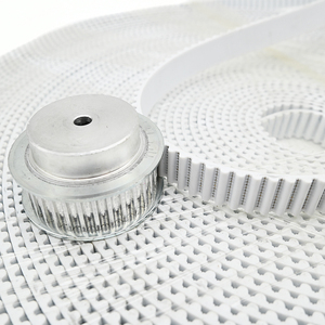 Courroies de distribution en polyuréthane (PU) dentées HTD 3M S3M 5M S5M HTD5M HTDS5M, couleur blanche et noire, largeur 20 mm, avec cordon en acier - Product Image 5