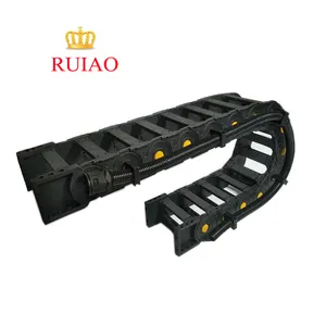 CNC nylon steel tray cable protecting roller Track big size cable drag chain