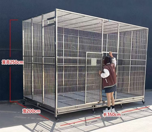 4 gabbie per uccelli con ruote silenziose e vassoio di urina in acciaio inossidabile a doppio strato di gabbie per pappagalli - Product Image 6