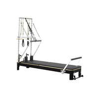 Reformer de yoga et de Pilates durable avec tour en bois et demi-trapèze pour le fitness corporel