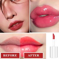 Marque privée Tache d'huile de velours pour les lèvres et les joues Peel Off Brown Pink Teinture de lèvre aqueuse Hydratant Mini rouge à lèvres liquide