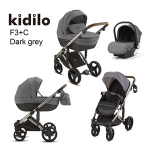<span class=keywords><strong>Passeggino</strong></span> Trio Kidilo con Seduta Alta per Neonati Leggero Pieghevole Bidirezionale con Ammortizzatore e Doppio Cestello - Product Image 6