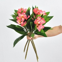Fleurs artificielles en soie de frangipanier, aspect réaliste, pour l'aménagement paysager intérieur et extérieur, fausse verdure, décoration d'arbres et de plantes