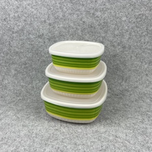 Ensemble de 3 bols de service en plastique, bol de conservation des aliments frais en mélamine avec couvercle, livraison gratuite - Product Image 2