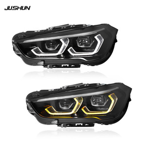 Conjunto de faros Jushun F49 para BMW X1 2016-2019 con luces LED DRL y señal de giro mejoradas - Product Image 4
