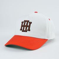 Hoge kwaliteit Oxford Dobby Dot sport baseballcap 5 panelen gebogen klep katoen gepersonaliseerde borduring tweekleurig