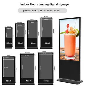 2024 nuevo quiosco inteligente más vendido Vertical LCD publicidad Panel interactivo tótem de señalización Digital pantallas táctiles de 55/49/43/32 pulgadas