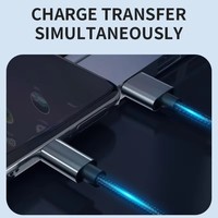 Cable de Datos de Alta Velocidad 5Gbps 3A con Carga Rápida de 60W, USB-C, Aleación de Aluminio, Trenzado de Nailon, para Teléfono Móvil, Tableta, Banco de Energía