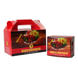 Scatola di imballaggio con ala di pollo per hamburger e patatine fritte con logo personalizzato di fabbrica estrarre scatole di pollo fritto coreano - Product Image 2