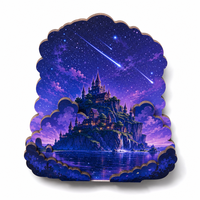 Aimants de réfrigérateur personnalisés en MDF 3D avec illustration Isekai, découpés au laser multicouche