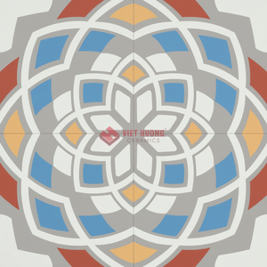 Azulejos Ciment 190x190 Hechos a Mano, Multicolor, Imitación Ladrillo Encausticado, Superficie de Cuerpo Completo, Azulejos Modernos para Paredes Exteriores - Product Image 1