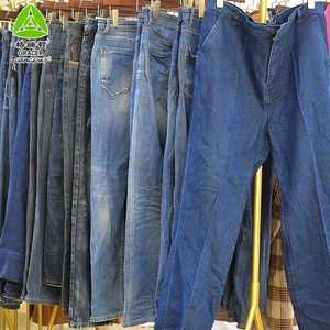 Jeans en denim d'occasion pour hommes, vêtements décontractés d'été, balles de vêtements usagés propres et bon marché, toutes tailles - Product Image 1