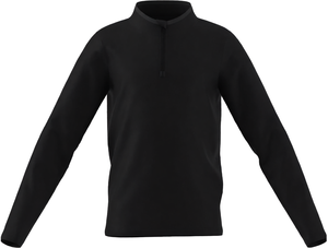 Sweat-shirt tendance de qualité supérieure avec fermeture éclair 1/4, col montant, manches longues, tricoté uni, léger, pour la gym, pull personnalisé - Product Image 1
