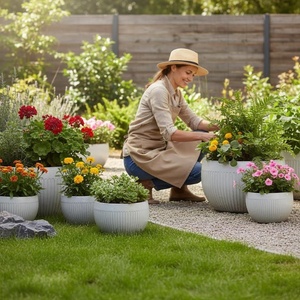 Grande Vaso in Ceramica Smaltata, Design Moderno Classico, Durevole ed Ecologico, <span class=keywords><strong>per</strong></span> Uso Interno/Esterno - Product Image 1