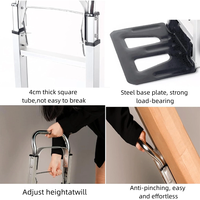 Chariot à main pliable en aluminium robuste pour usage industriel, capacité de charge de 80 kg, roues solides de 6 pouces, plaque de guidage de 10,5 x 14,5 pouces, ouverture de 43 pouces, pliage de 8,75 pouces, OEM