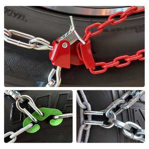 Chaînes à pneus en acier galvanisé Huanan 4x4 tout-terrain pour SUV, robustes, pour camionnettes, avec mailles pour roues, antidérapantes pour <span class=keywords><strong>neige</strong></span>, glace et boue - Product Image 3