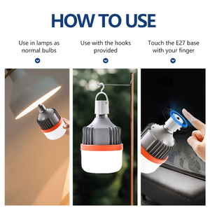 Coyoled có thể sạc lại bóng đèn khẩn cấp dẫn chiếu sáng khẩn cấp bóng đèn tiết kiệm năng lượng có thể sạc lại AC DC khẩn cấp bóng đèn E27 - Product Image 2