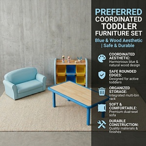 Equipo para Guardería <span class=keywords><strong>y</strong></span> Centro de Aprendizaje Temprano, Escritorio de Madera para Niños, Asientos, Gabinete de Almacenamiento, Juego de Muebles para Aula Preescolar - Product Image 2