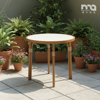 Meubles de jardin modernes résistants aux intempéries, table d'appoint, cadre en aluminium, surface en céramique, verre trempé, cour, hôtel