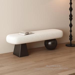 Banco minimalista para zapatos en la entrada, banco largo tipo sofá, taburete bajo, diseño que ahorra espacio para uso doméstico - Product Image 1