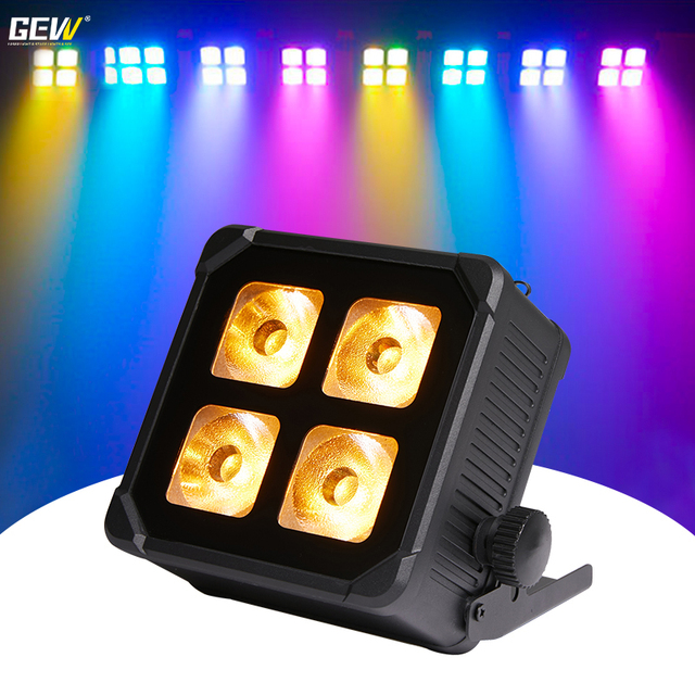 Outdoor Waterproof IP65 4x18W RGBWAUV 6in1 DMX512 Wifi APP Remote Control LED Par LIght Battery Uplight for Garden Events