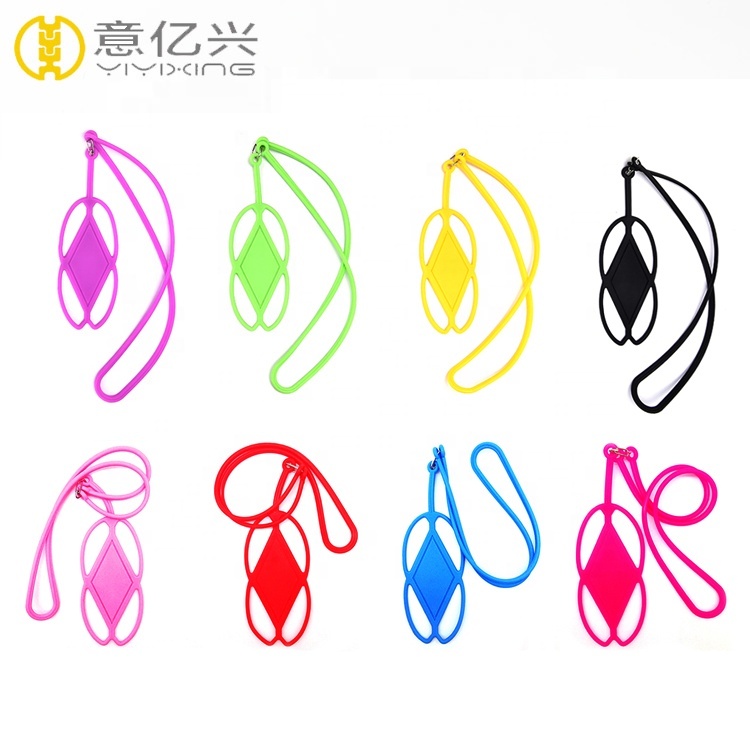Eco Friendly Material Mobile Phone Holder Lanyard Silicone Cellphone Lanyard with Custom Logo Image 4