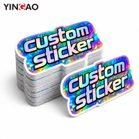 Pegatina Personalizada con Corte a Troquel, Holográfica, Láser, Vinilo Impermeable de Grado Profesional, Estética, Cualquier Logotipo Impreso para Decoración de Portátiles