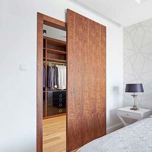 Ghost Door Concealed Swing Interior Door Solid Wood Modern Luxury Home Use Wall <b>Mount</b> Hidden Track - Product Image 3