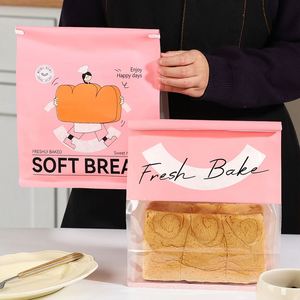 ถุงใส่ขนมปังแบบแปดเหลี่ยม ปิดผนึก ทนน้ำ ทนน้ำมัน สีน้ำตาล ผลิตจากวัสดุสังเคราะห์ สำหรับเก็บอาหาร มีหน้าต่าง  รับพิมพ์ลายตามสั่ง - Product Image 1