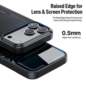 เคสโทรศัพท์แบบบางพิเศษ ป้องกันรอบด้าน สำหรับ iPhone 17 Pro Max พร้อมช่องใส่บัตร ดีไซน์เรียบง่าย ป้องกันการตกกระแทก - Product Image 4