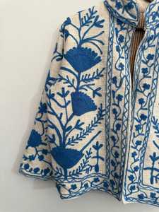 Indian Ethnic <b>Velvet</b> Suzani Jacket Hand Embroidery Floral Kashmiri Style <b>Coat</b> <b>Women</b> Bohemian Artisan Outerwear Wholesale - Product Image 4