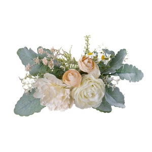 Bouquet mural de fleurs artificielles CallaFloral avec roses pour la décoration intérieure, accessoires de mariage, tissu tissé en plastique CF01439 - Product Image 5