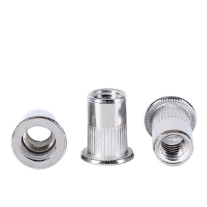 Tuercas de inserción roscadas de acero inoxidable 304 con cabeza plana M3 M4 M5 M6 M8 M10 M12, tuercas remachables ciegas moleteadas - Product Image 1