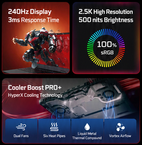 Nuevo Portátil para Juegos H P HyperX OMEN 16 Original, Pantalla de 16 Pulgadas, 2.5K, 240 Hz, Ultra9-290HX Plus/RTX5070, Portátil de Alto Rendimiento para Juegos - Product Image 6