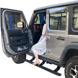 Marchepieds rétractables imperméables électriques pour Jeep Wrangler Rubicon <span class=keywords><strong>4</strong></span> portes, marchepieds latéraux à 6 supports - Product Image 2