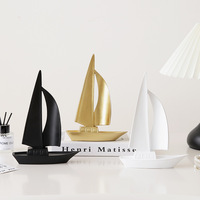 Artisanat en résine personnalisé, décoration artistique pour la maison, le bureau, modèle de bateau, décoration en résine, voilier peint