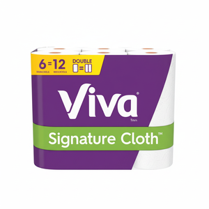 Salviette di carta d'autore Viva, 6 rotoli doppi, 104 fogli per rotolo (624 Tota - Product Image 1