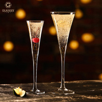 Verre à champagne en verre transparent en forme de V en gros, verre à martini créatif, coupe à vin mousseux, verre à cocktail haut