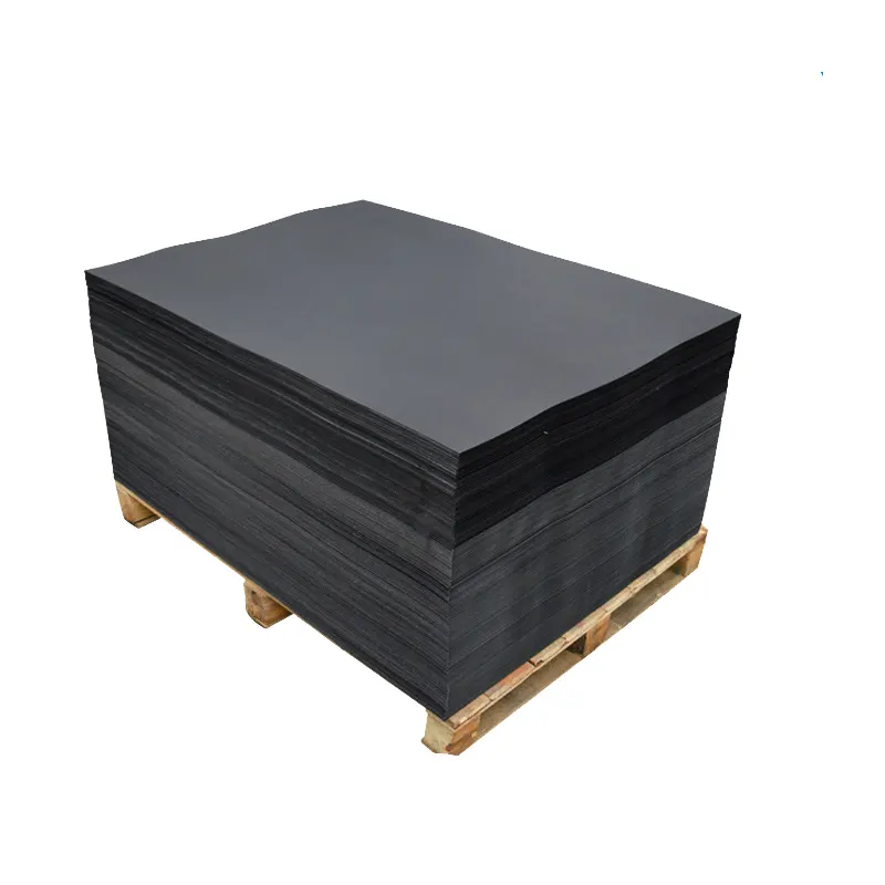180gsm 250g 300gsm高強度リサイクル0.9-3mm黒色板紙包装および印刷用の片面黒色段ボール