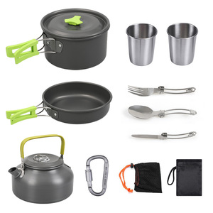 <span class=keywords><strong>Set</strong></span> teiera da campeggio all'aperto <span class=keywords><strong>set</strong></span> di pentole da cucina in alluminio <span class=keywords><strong>set</strong></span> di pentole antiaderenti - Product Image 2