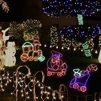 TOPREX Große Outdoor 220V LED-Lichterkette Animierte Seilbeleuchtung 2D Weihnachtsdekoration für Haus und Feiertage