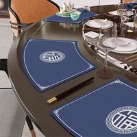 CIGNO Tapis de repas en similicuir de couleur unie imperméable et résistant à l'huile avec tapis et sous-verres d'isolation thermique faciles à nettoyer